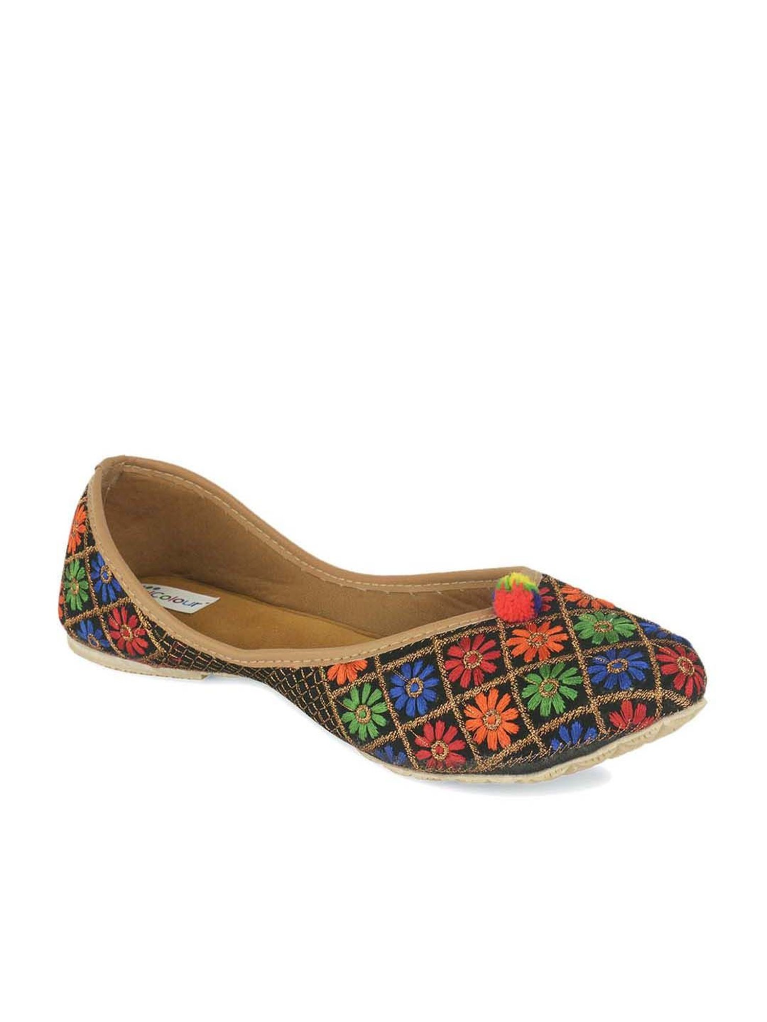 Desi Colour Women's Multicoloured Ethnic Juttis