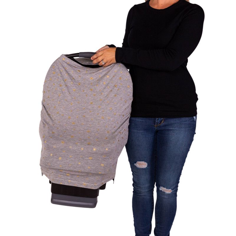 J.L. Childress 4-in-1 Multi-Use Cover Gray Gold Stars