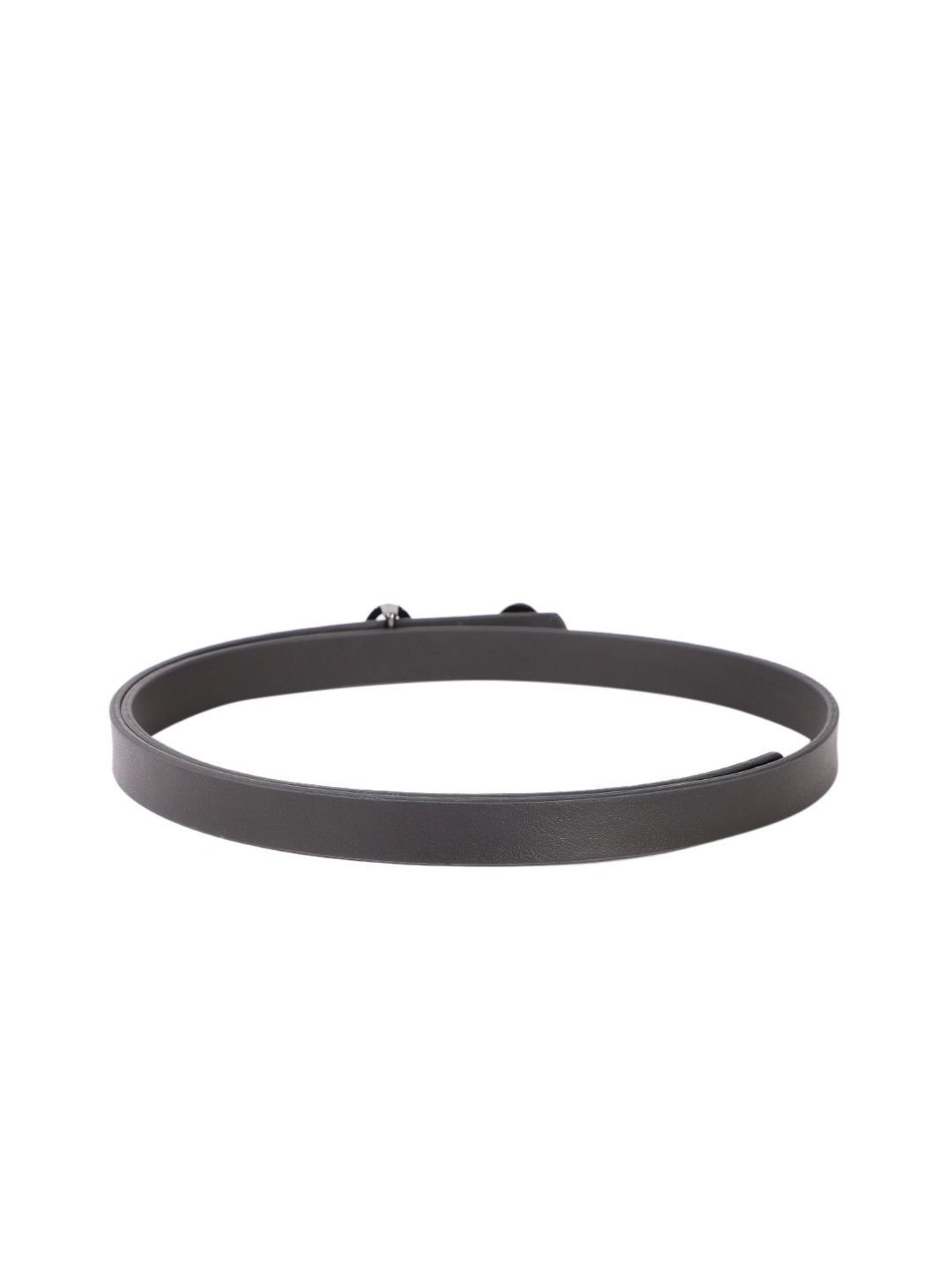 Antony Morato Black Leather Solid Waist Belt