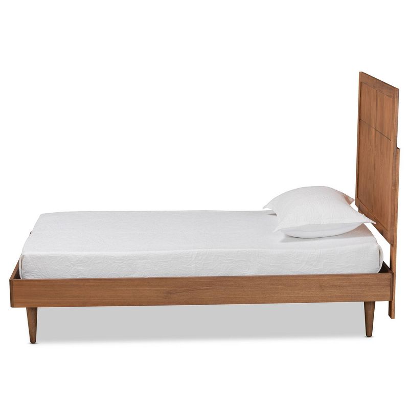 Twin Rin Wood Platform Bed Walnut Brown - Baxton Studio