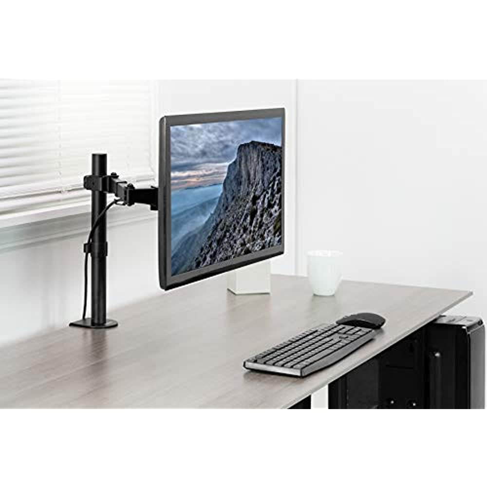 VIVO Single LCD 13" to 32" Monitor Desk Mount Stand, Fully Adjustable, Tilt, Rotation | For 1 Screen (STAND-V100B)