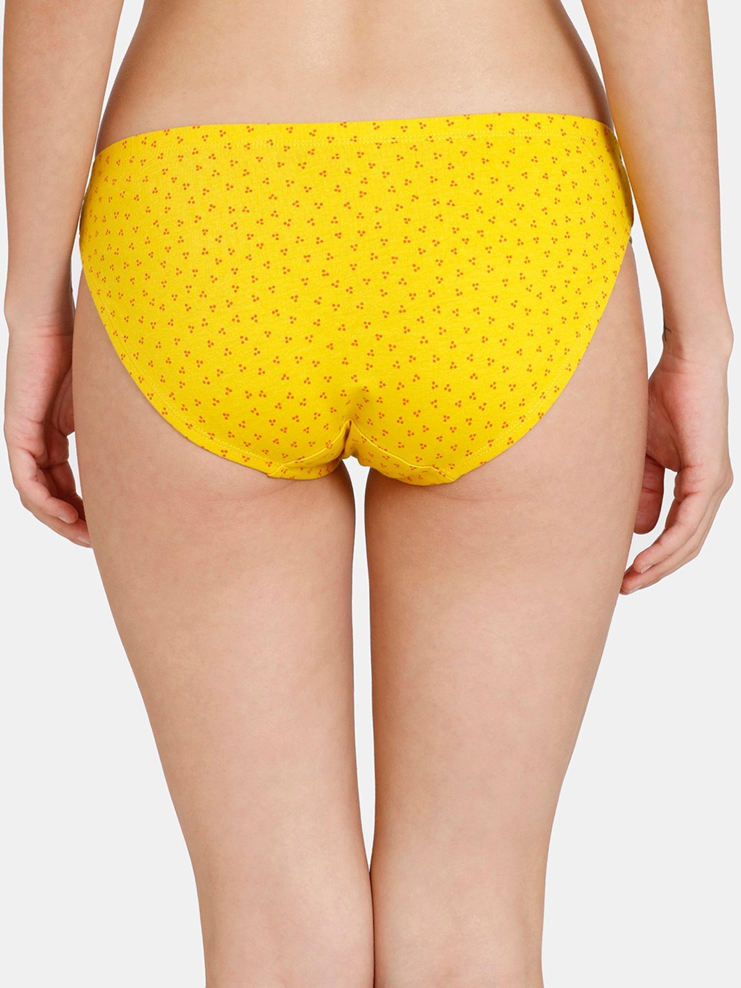 Rosaline by Zivame Yellow & Blue Printed Panty Set - Pack of 2