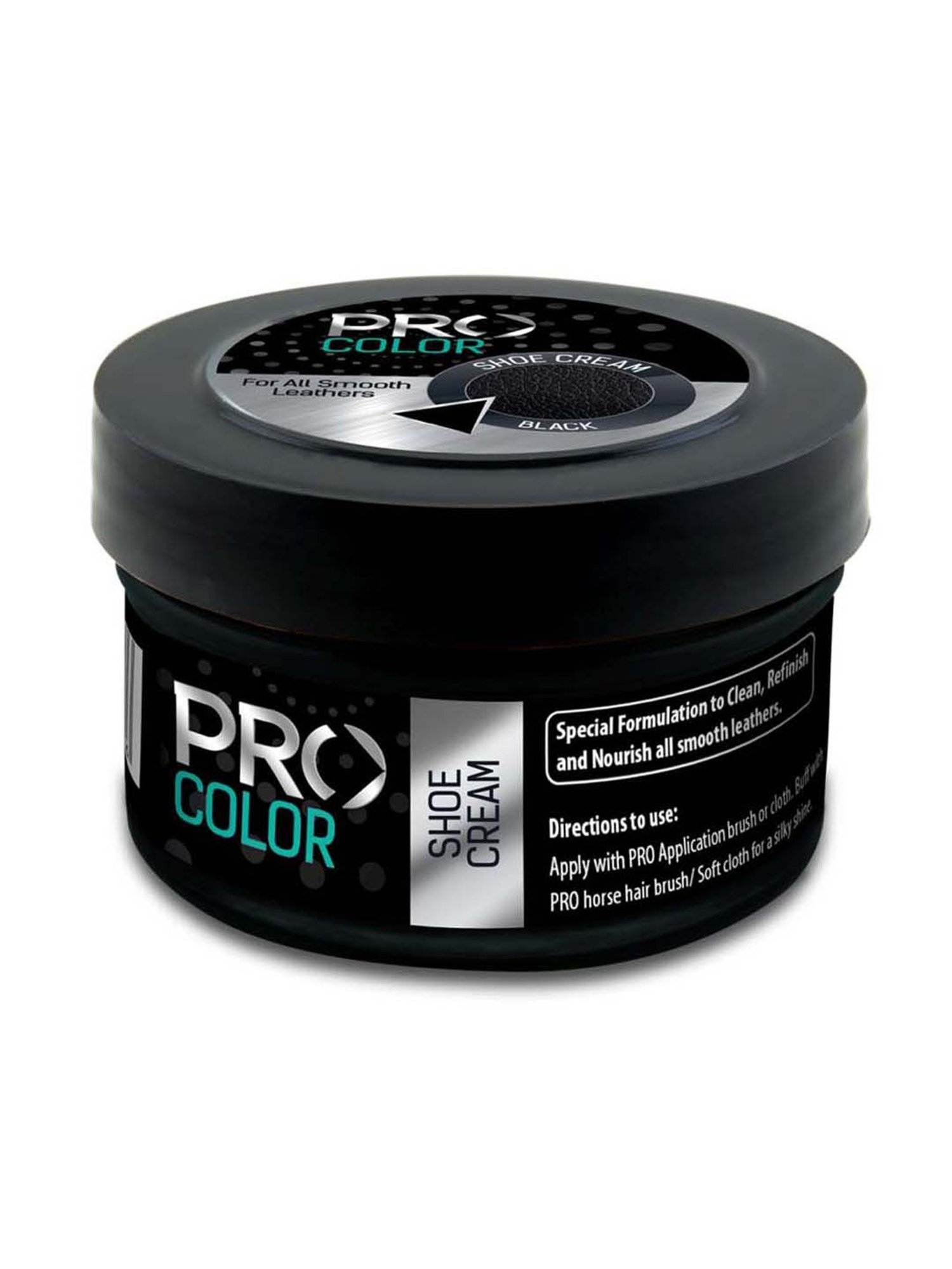 Pro Black Shoe Cream for Smooth Leather Shoes (50ml)