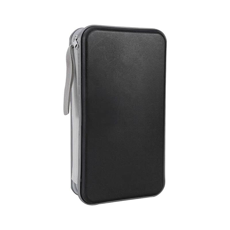 80 Capacity CDDVD Case Wallet Heavy Duty DVD Disc VCD Storage Holder Booklet Bag Cases Binder Album Dark Blue