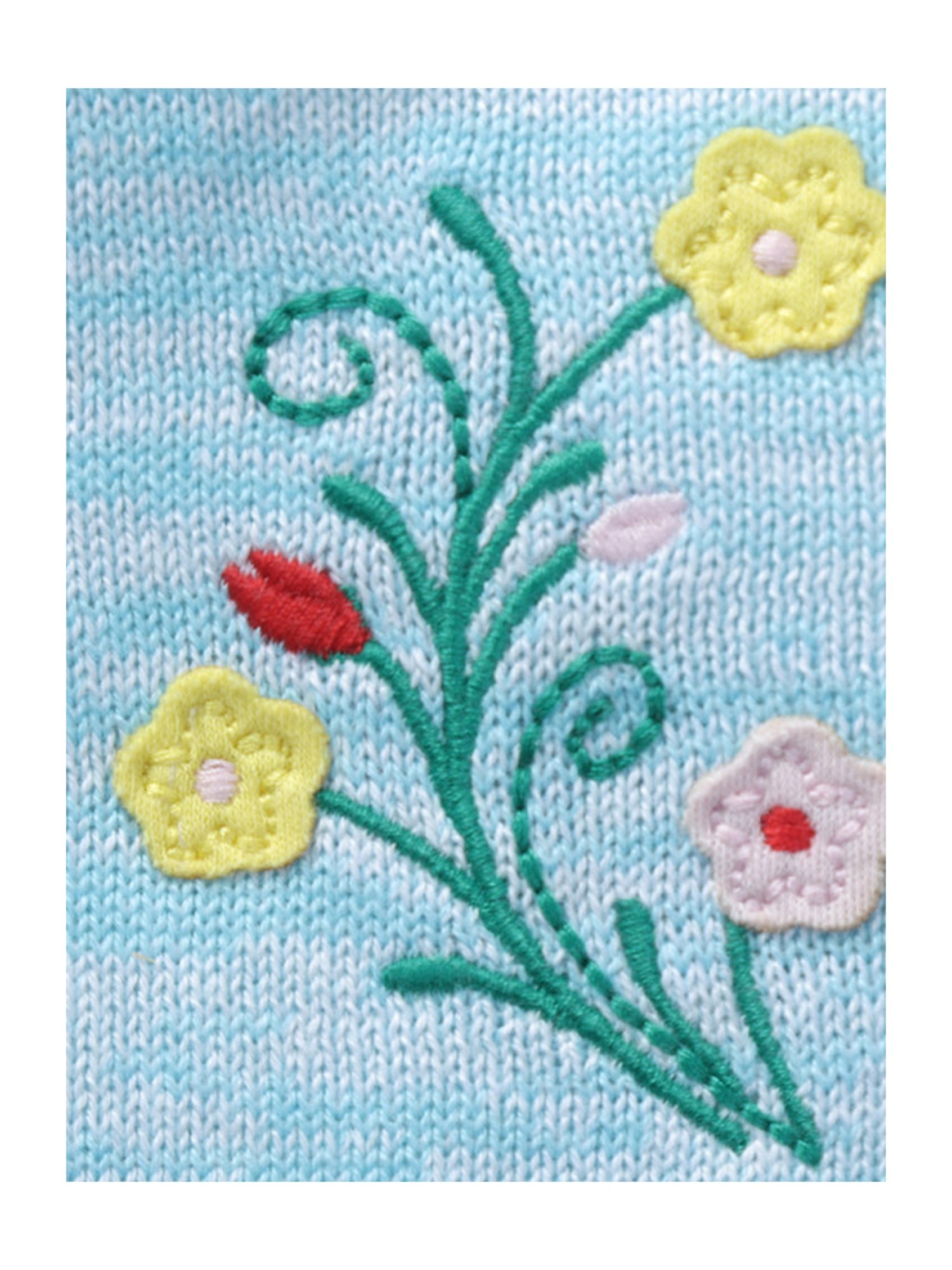 Pranava Kids Bright Sky Cotton Patch Work Sweater