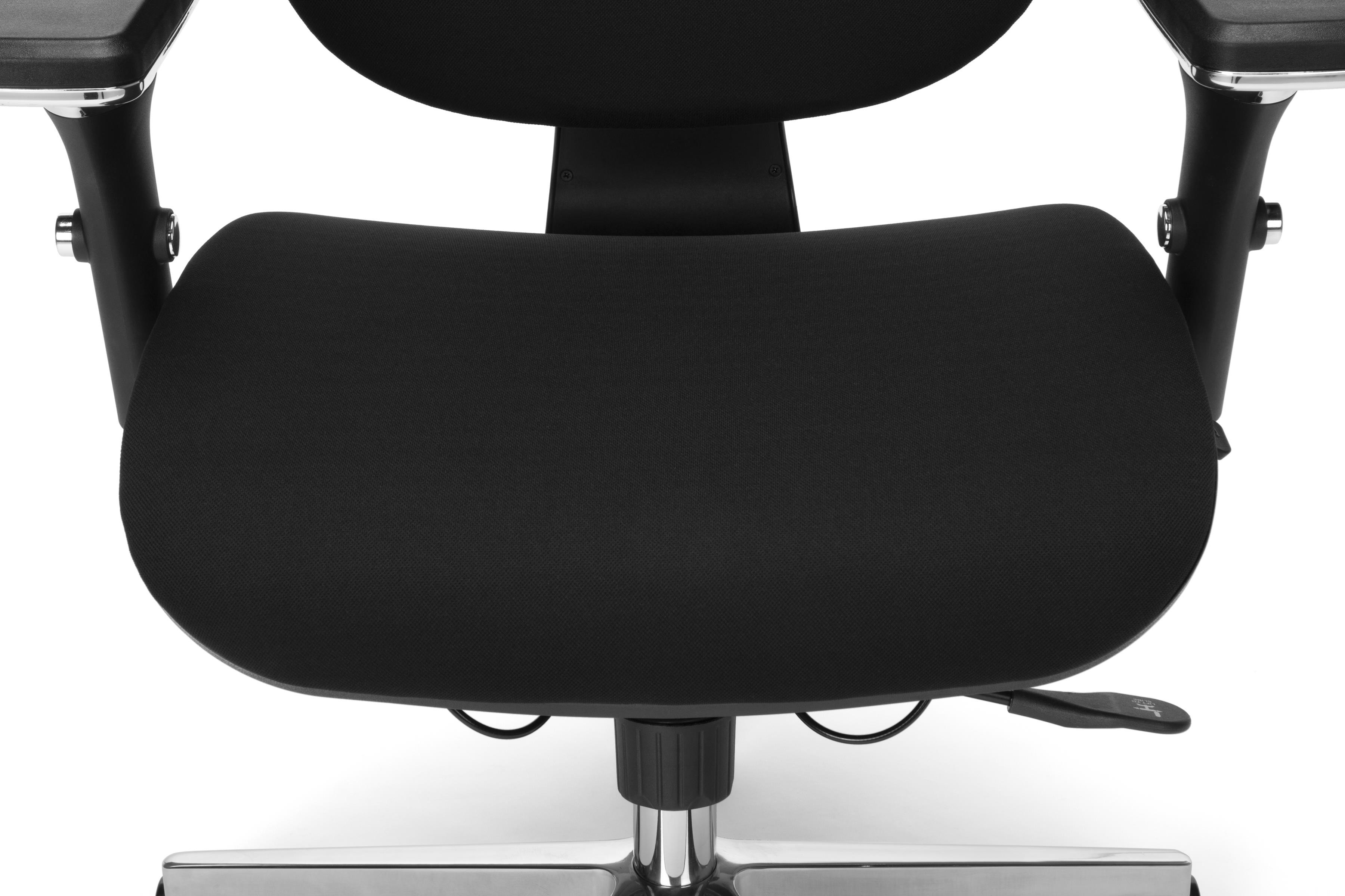 OFM Ergo Fabric Upholstered Office Chair with Optional Headrest, Lumbar Support, in Black (540-F-BLK)