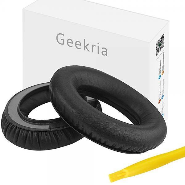 Geekria Protein Leather Earpads for Sennheiser HD525, HD535, HD545, HD565, HD580, HD600, HD650 Headphones Ear Pad / Replacement Ear Cushion / Ear Cups / Ear Cover / Earpad Repair Parts