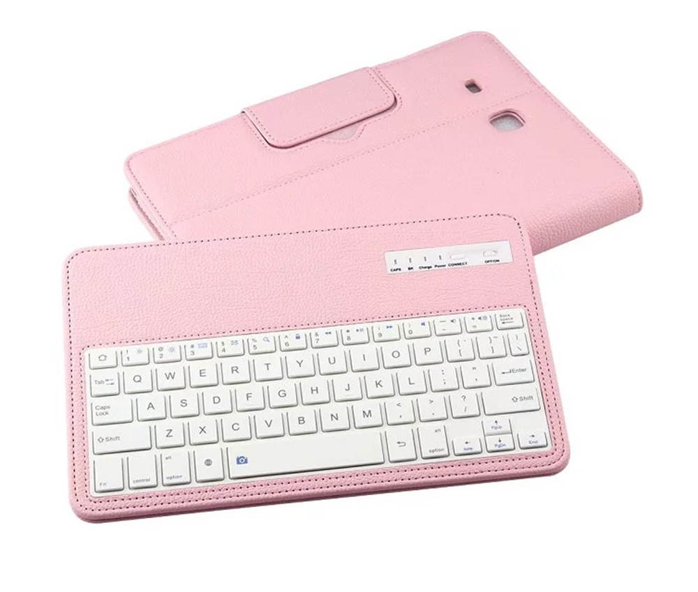 HaiBlue Bluetooth 3.0 Keyboard for Samsung Galaxy Tab E 9.6 Inch Tablet SM-T560/SM-T561 PU Leather Case Cover