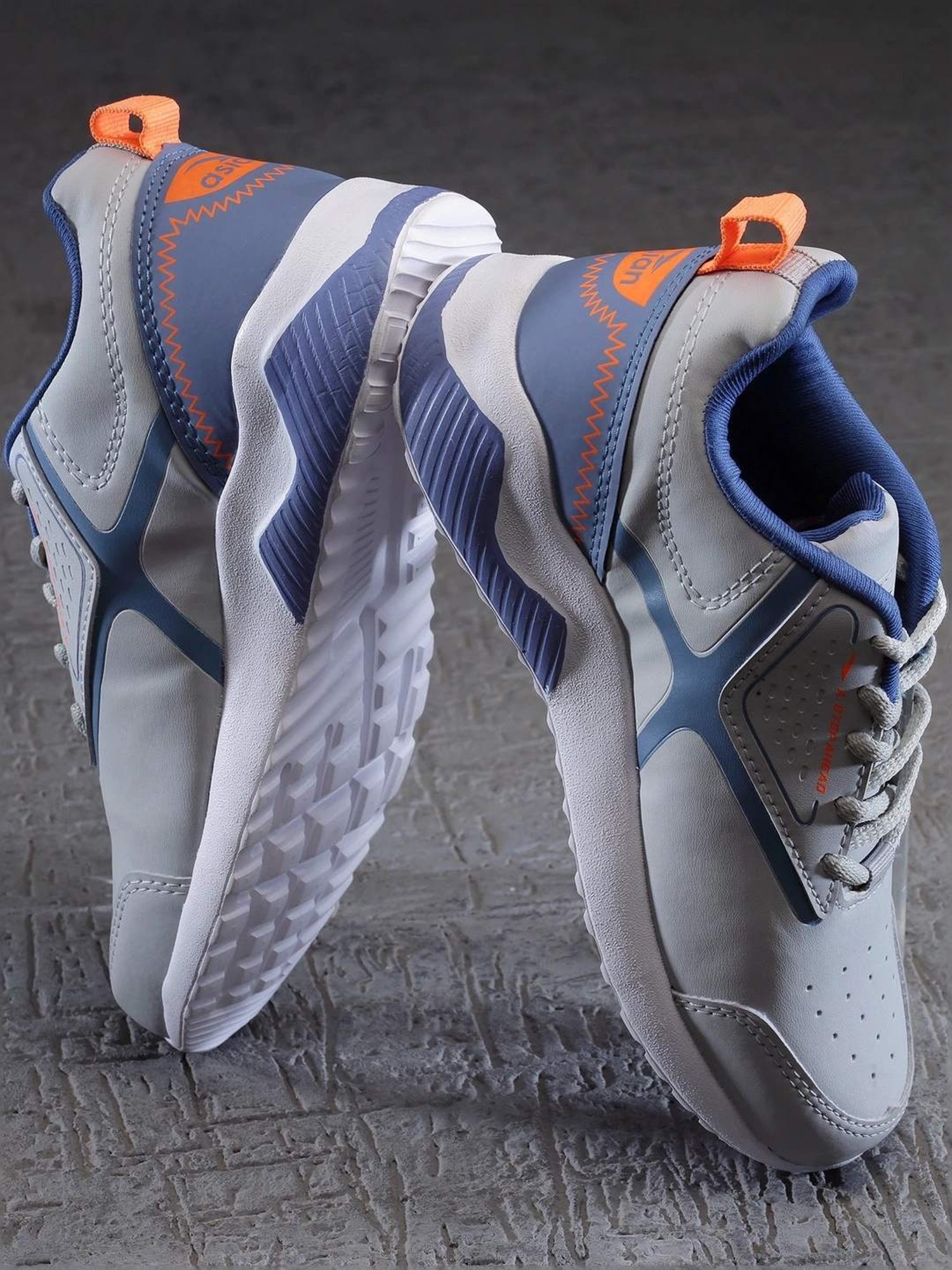 Asian Kids Grey Running Shoes