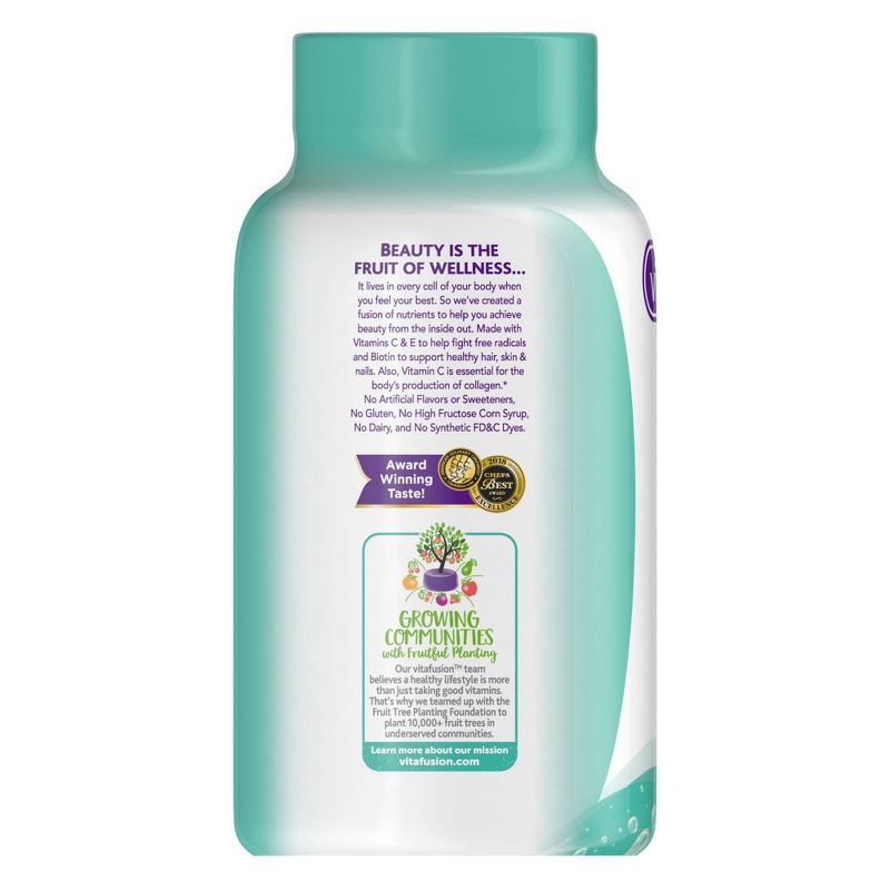 Vitafusion Gorgeous Hair Skin & Nails Supplement Gummies - Raspberry - 135ct