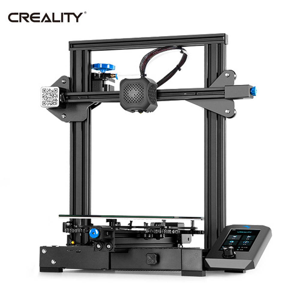Creality Ender 3 V2 Upgraded 3D Printer with Silent Motherboard Meanwell Power Supply Carborundum Glass Platform and Resume Printing 220x220x250mm FDM(Fused Deposition Molding) PLA/PETG/ABS/TPU