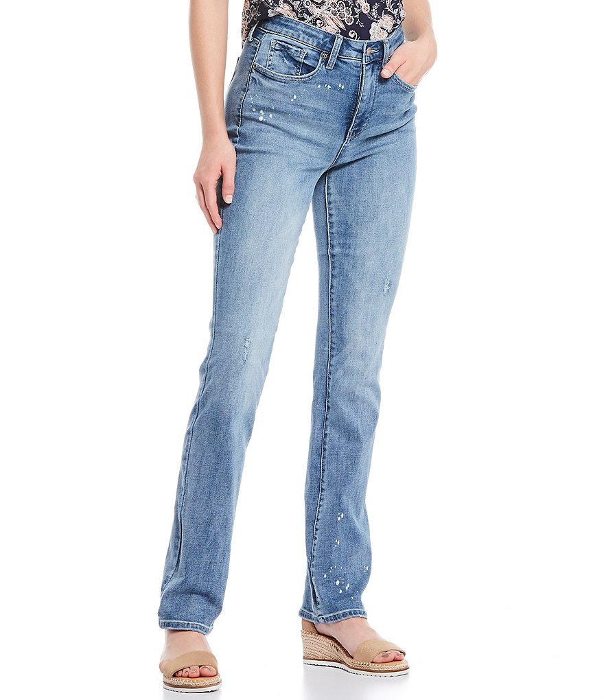NYDJ Bleach Spot Detail Slim Bootcut Jeans
