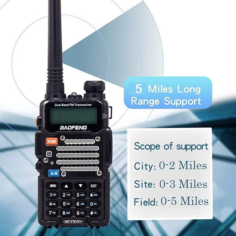 Two Way Radio,Brothers with BF-F8+/The UV-5R,8-Watt Dual Band Radio with 2100mAh Li-ion Battery Portable Walkie Talkies with Includes Full Kit