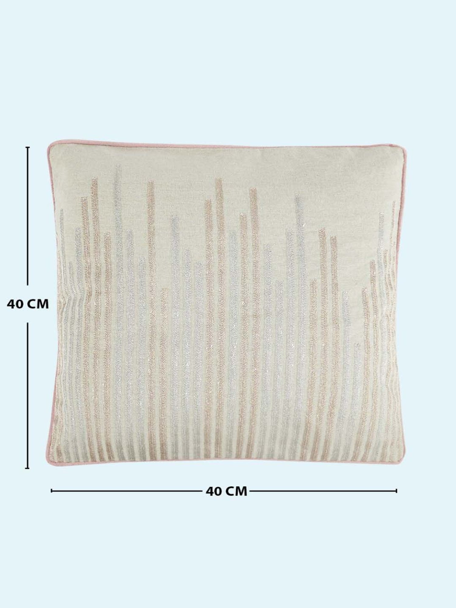 Living Scapes by Pantaloons Beige Cotton Cushion Cover