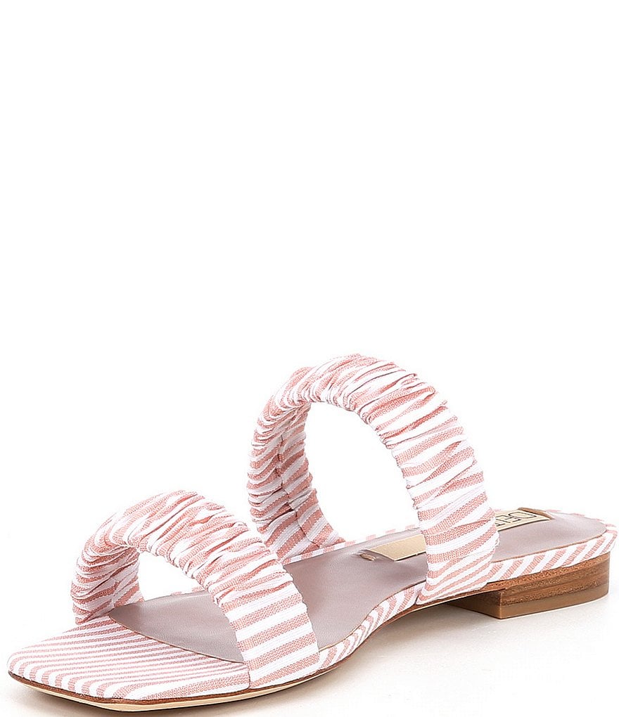 Deltan Cora Stripe Print Two Band Sandals