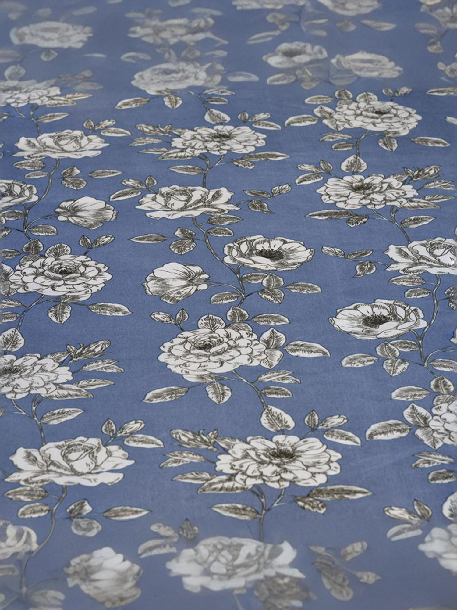 @Home Aurora Blue 130 GSM Polyester Double Bedsheet with 2 Pillow Covers