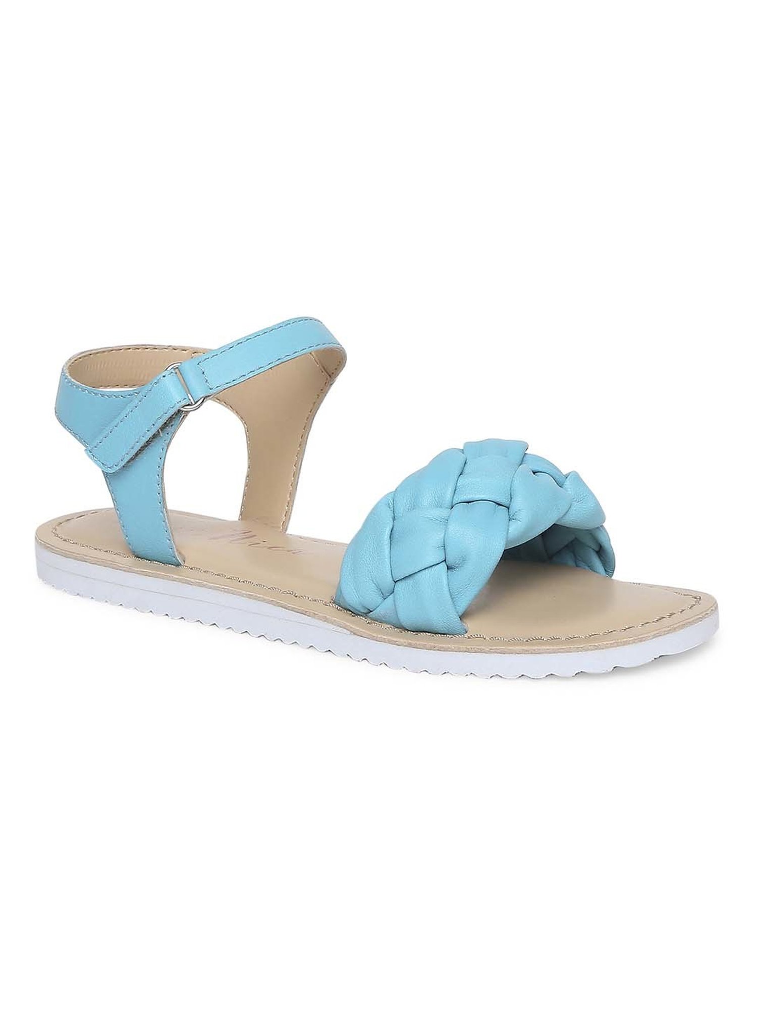 Aria Nica Kids ALICE Turquoise Blue & Beige Ankle Strap Sandals