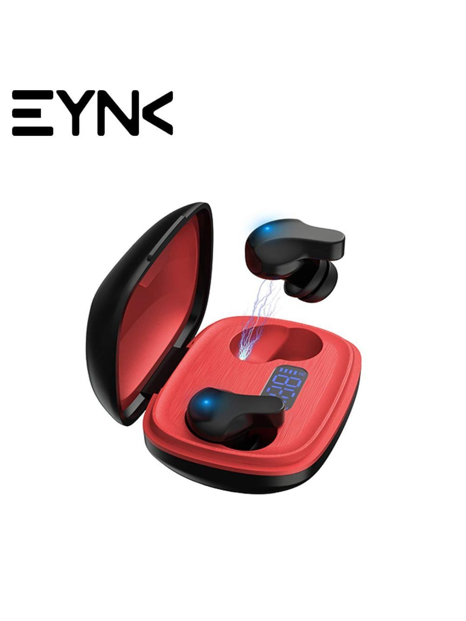 Eynk Airzip M1 True Wireless Tws, Bluetooth 5.0 (Black/Red)