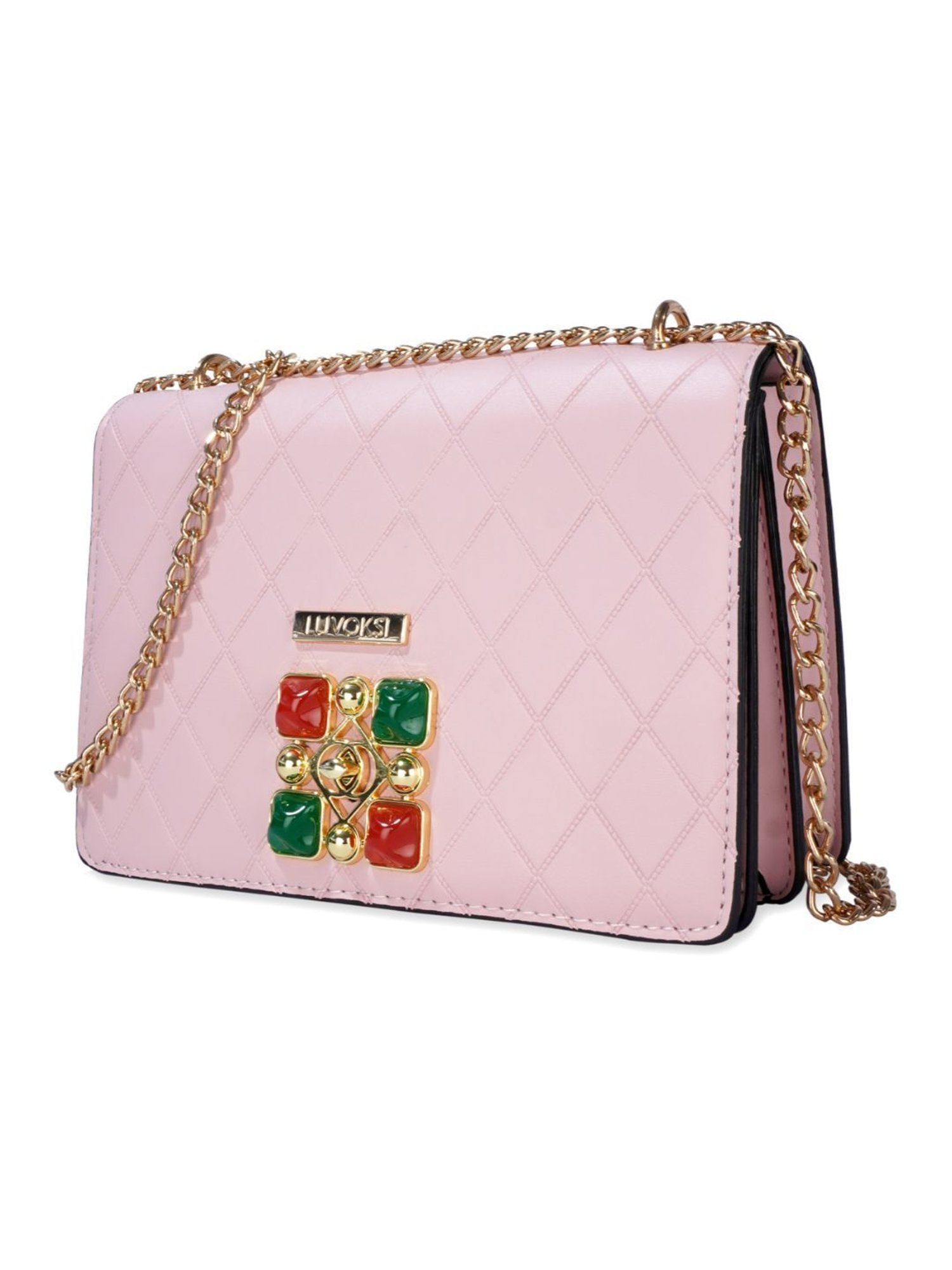 Luvoksi Pink Quilted Medium Sling Bag