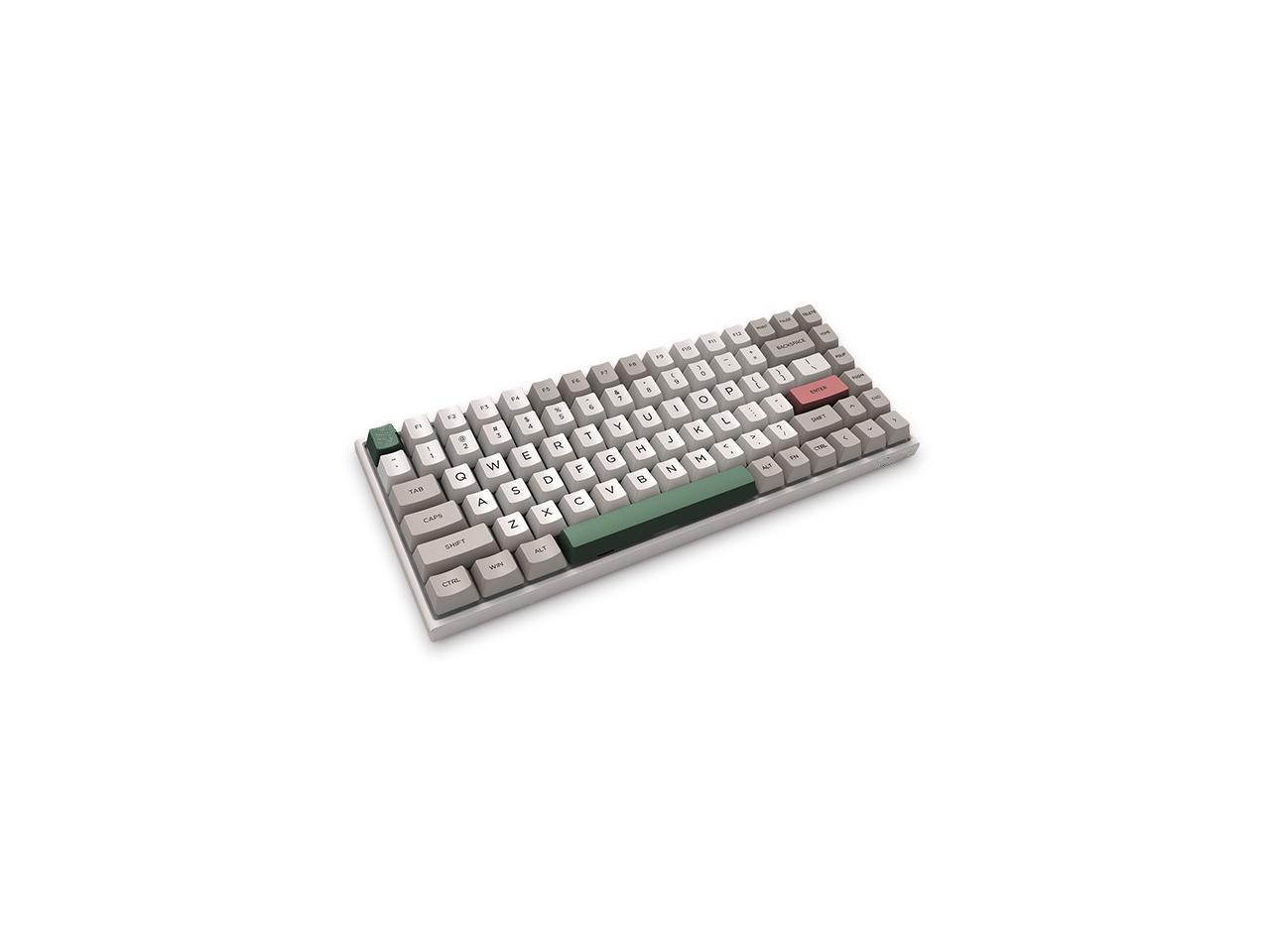 Kofure 3084 9009 Retro 84 Keys Mini Gaming Mechanical Keyboard Cherry MX Blue Switches Double Shot Dye Sub PBT Keycaps NKRO Detachable USB Type-C White/Grey/Pink/Green Blue Cherry MX