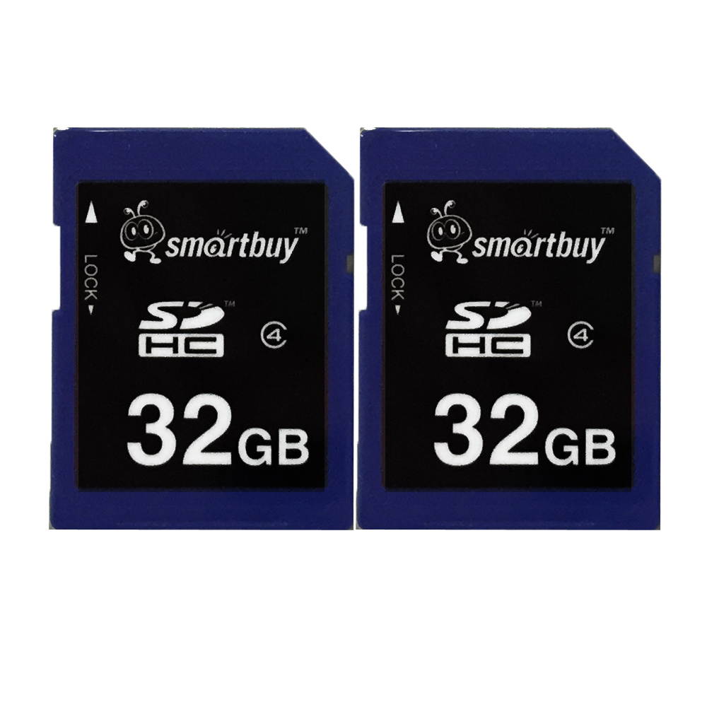 Smartbuy SDHC Class 4 Flash Memory Card SD HC Secure Digital C4 Fast Speed for Camera (16GB - 2 Packs)