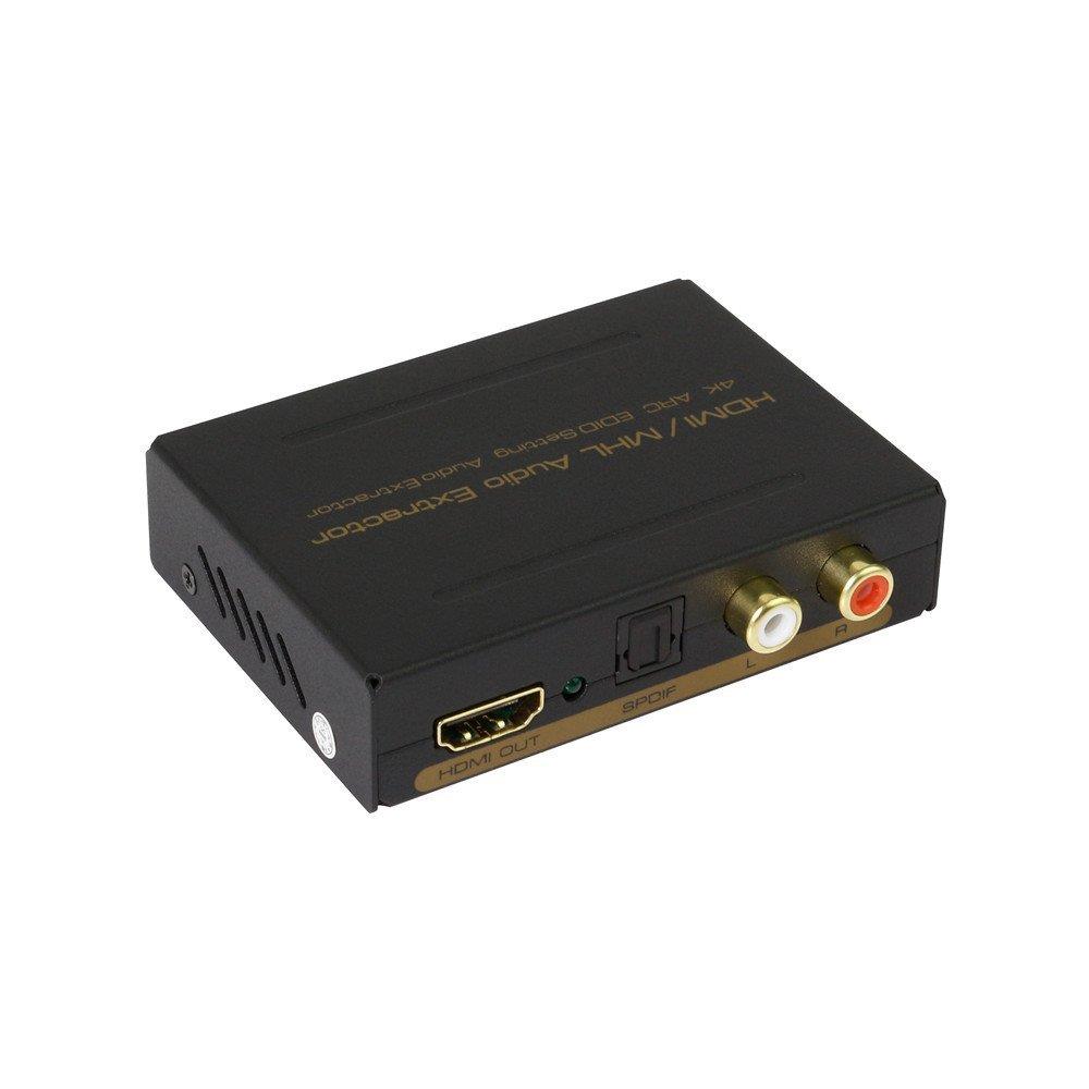HDMI /MHL Audio (SPDIF+R/L) Extractor (4K,ARC,EDID Setting Audio Extractor) Support 3D,4KX2K,ARC