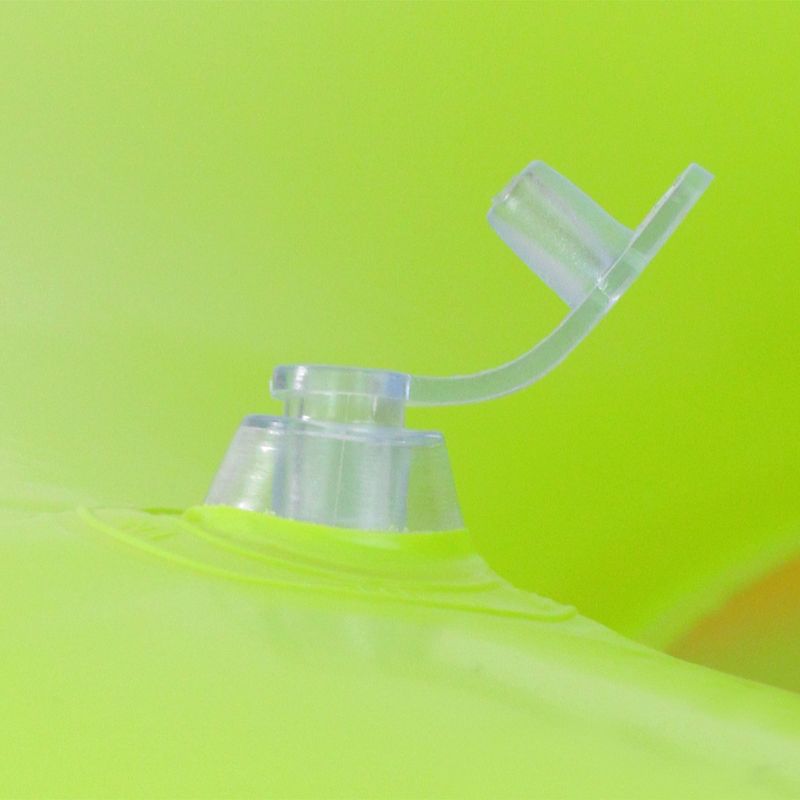 Pool Central 35" Striped Inflatable 1-Person Swimming Pool Inner Tube Ring Float - Green/Orange