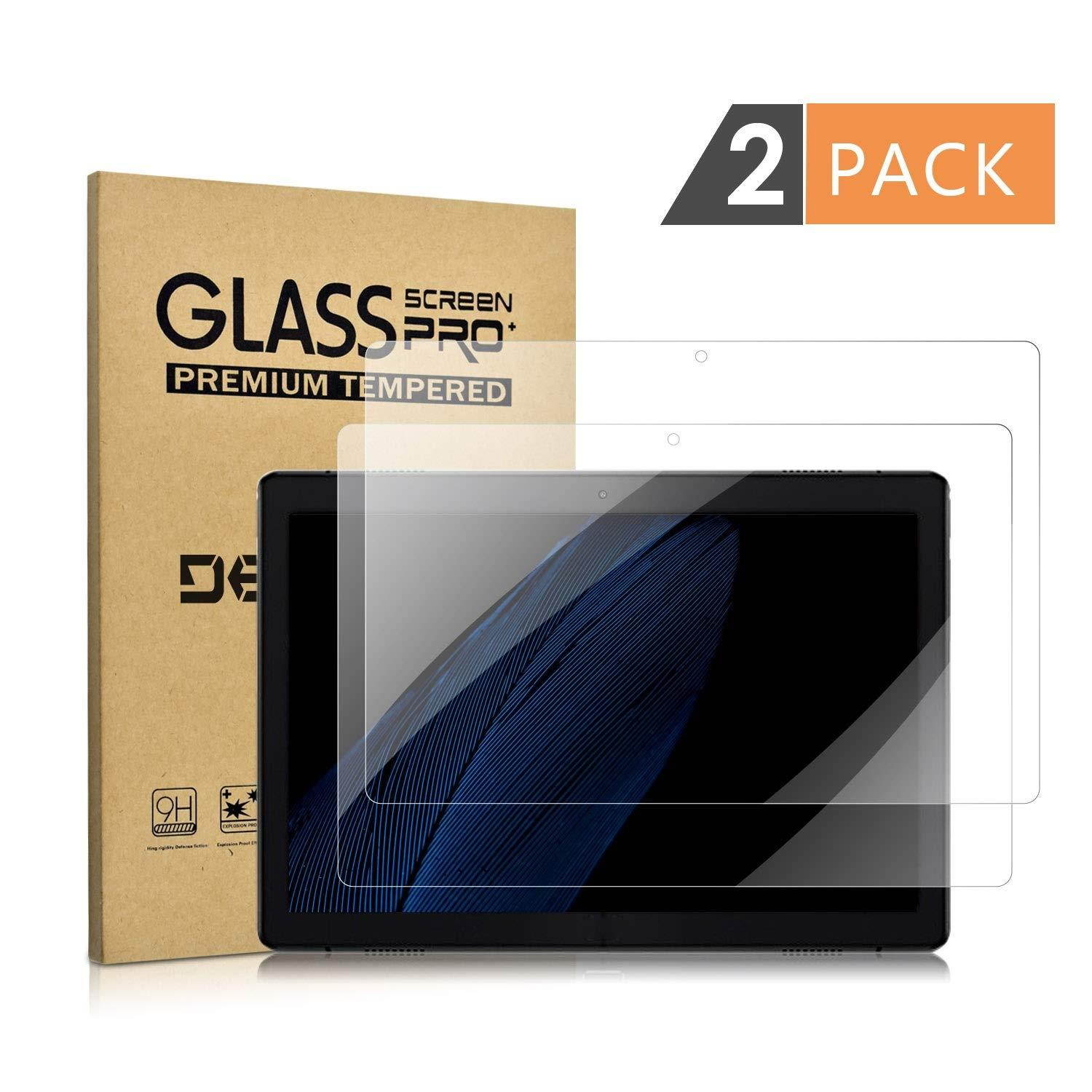 [2 Pack] Tempered Glass Screen Protector for Lenovo Tab M10(NOT Lenovo Smart Tab P10/E10) DETUOSI Screen Protector for Lenovo M10 TB-X605F Anti Explosion Scratch Resist Bubble Free