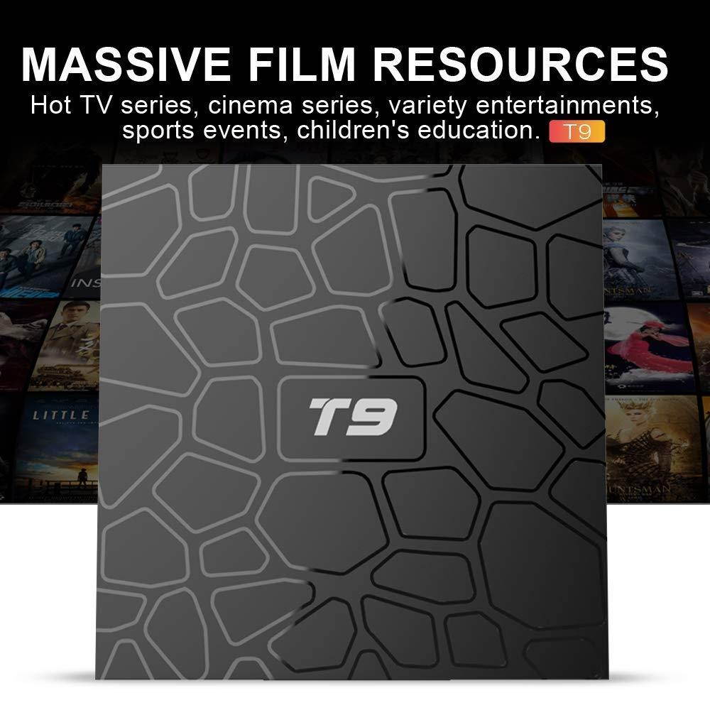 EVANPO Android TV Box 8.1 [4GB/32GB] 2018 Updated Smart TV Box Media Player Quad Core/ 64 Bits/BT 4.1/ H.265/ 3D UHD 4K Android TV Player with Wireless Mini Keyboard (Backlit)