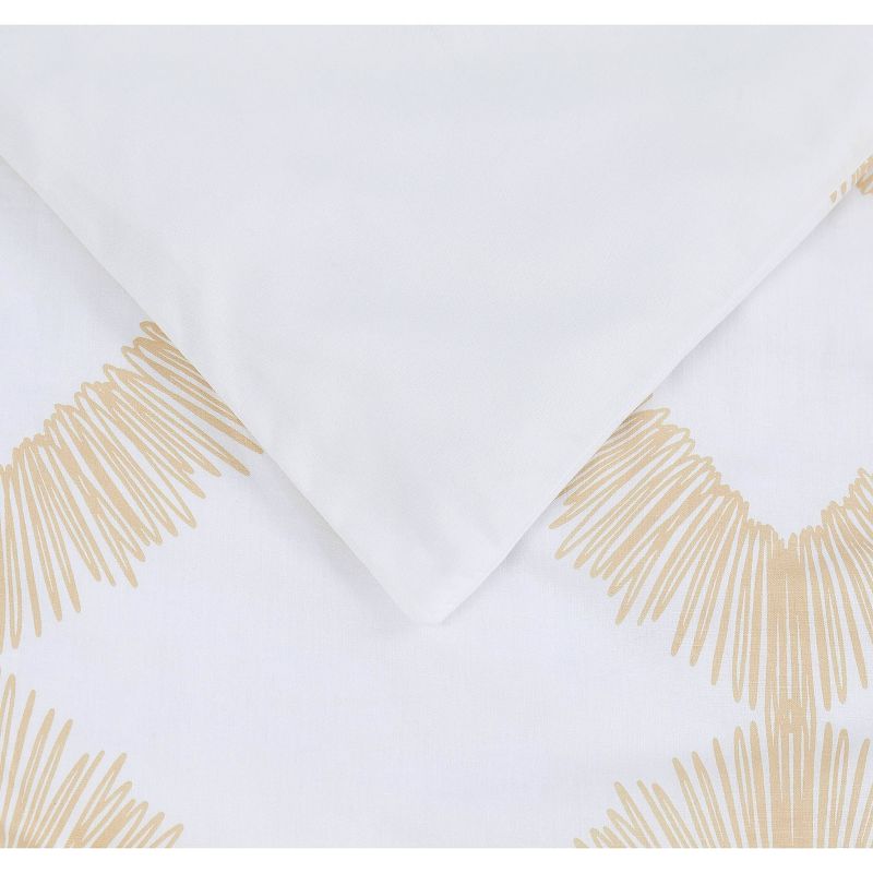 Full/Queen 3pc Merill Comforter Set White/Gold - Brooklyn Loom