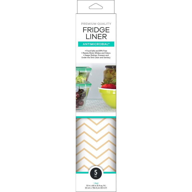 Mindfull 13" x 15' Antimicrobial Chevron Fridge Liner Orange