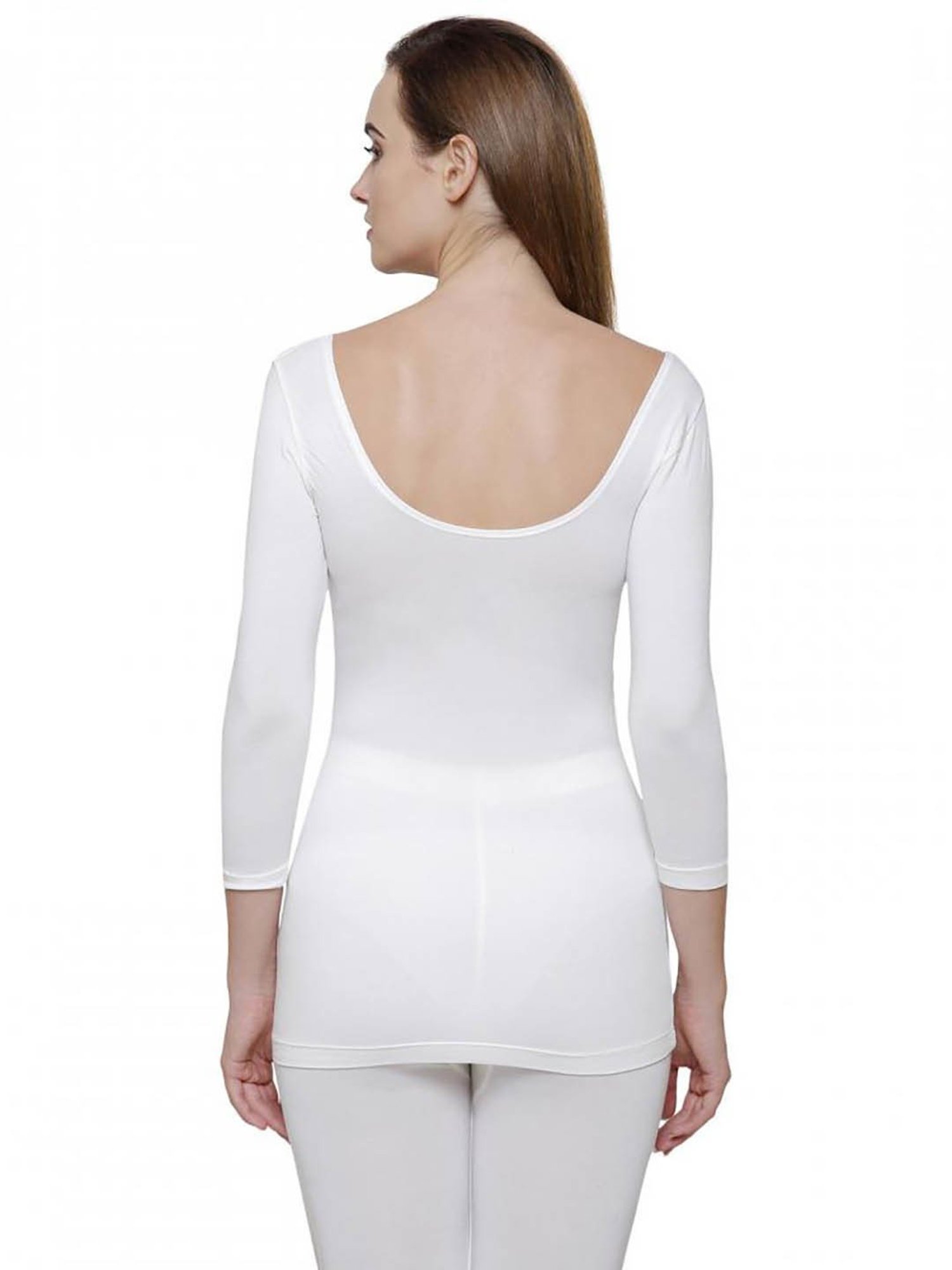 Bodycare Off White Cotton Thermal Top
