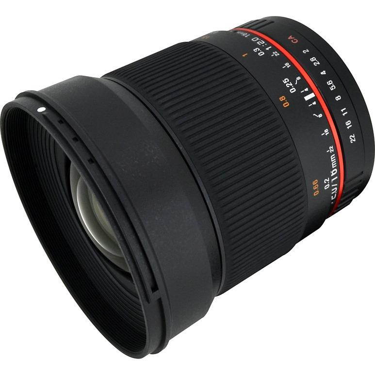 Rokinon 16mm F/2.0 ED AS UMC CS Lens for Pentax K APS-C Mount Cameras #16M-P