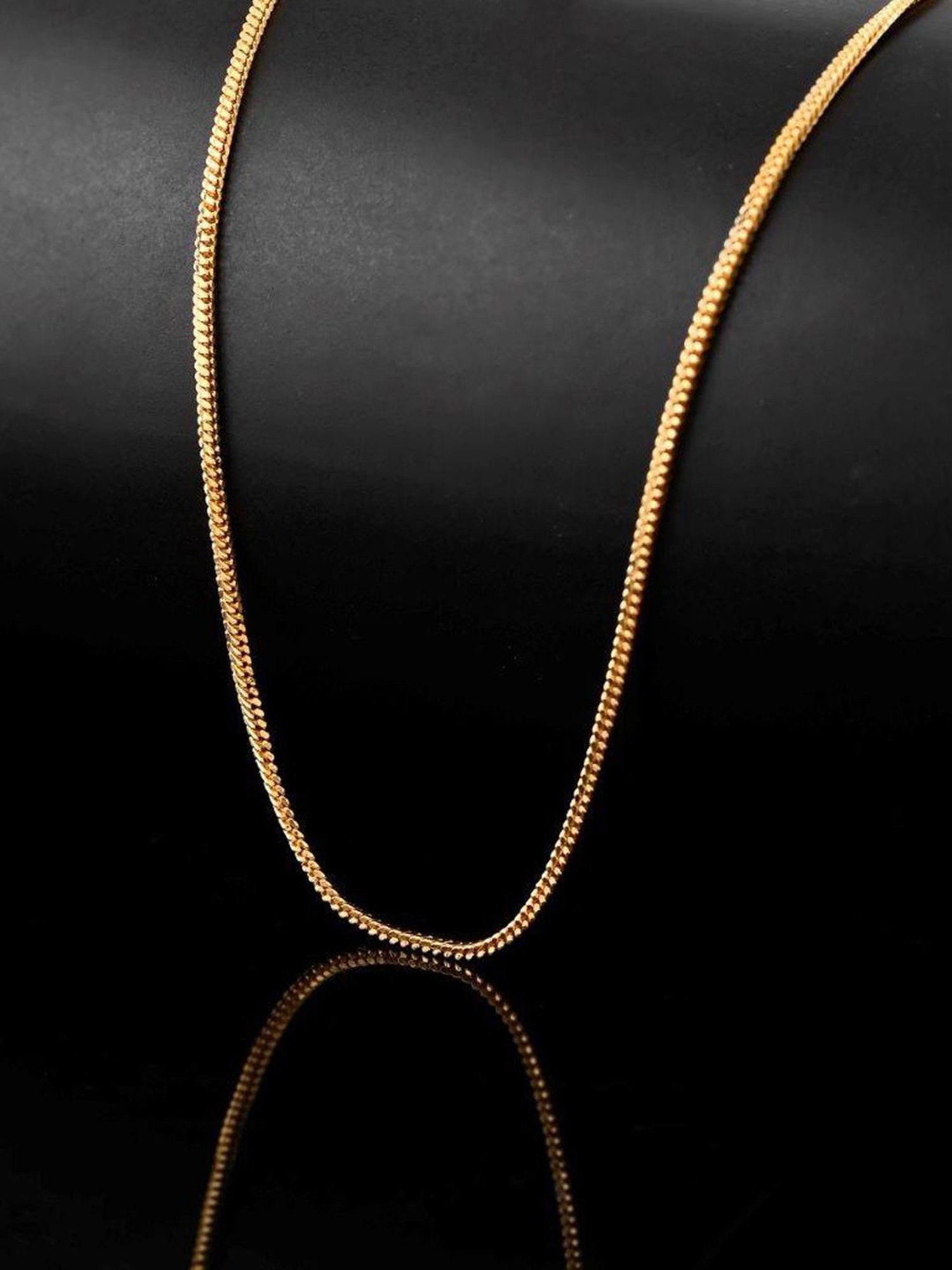 NVR Rhodium-Plated Stainless Steel Bohemian Chain for Men