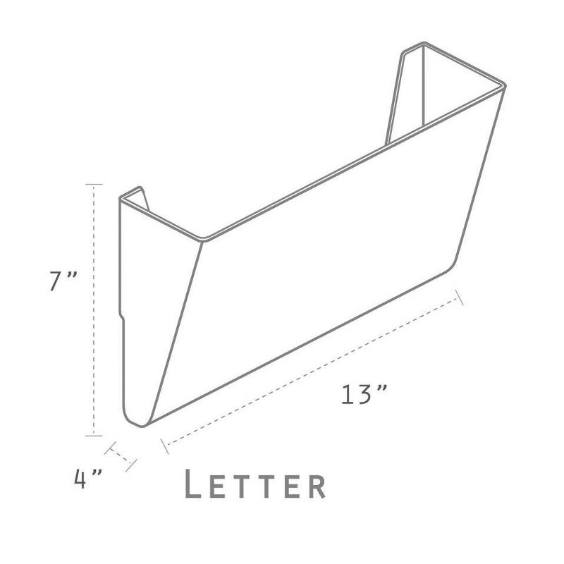 Storex 12pk Snap & Stack Wall File Pockets - Gray