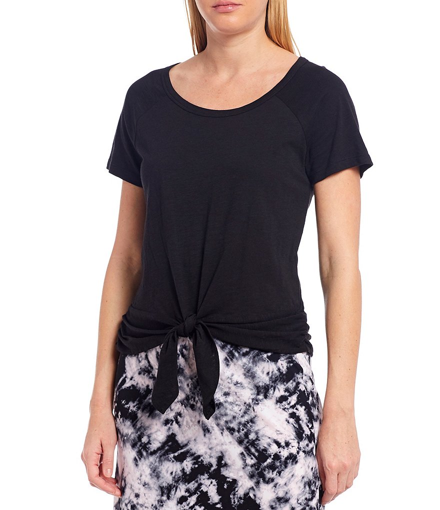 Sanctuary Lou Ruched Tie Front Tee
