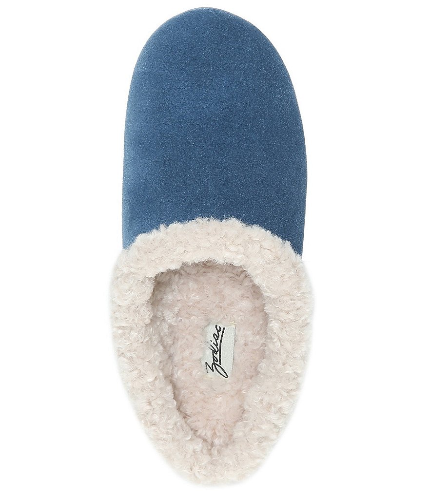 Zodiac Paloma Suede Faux Shearling Lined Slippers