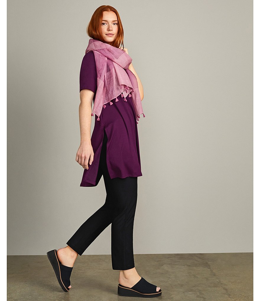 Eileen Fisher Telly Stretch Knit Platform Wedge Slides