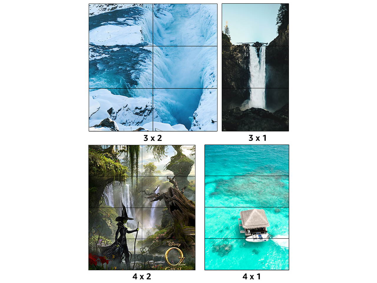 Video Wall Controller 3x3 4K Processor USB3.0 with 1 USB Input and 9 Outputs 13 Display Modes Including 1x1,1x2,1x3, 1x4, 2x1, 2x2, 2x3, 2x4, 3x1, 3x2, 3x3, 4x1, 4x2