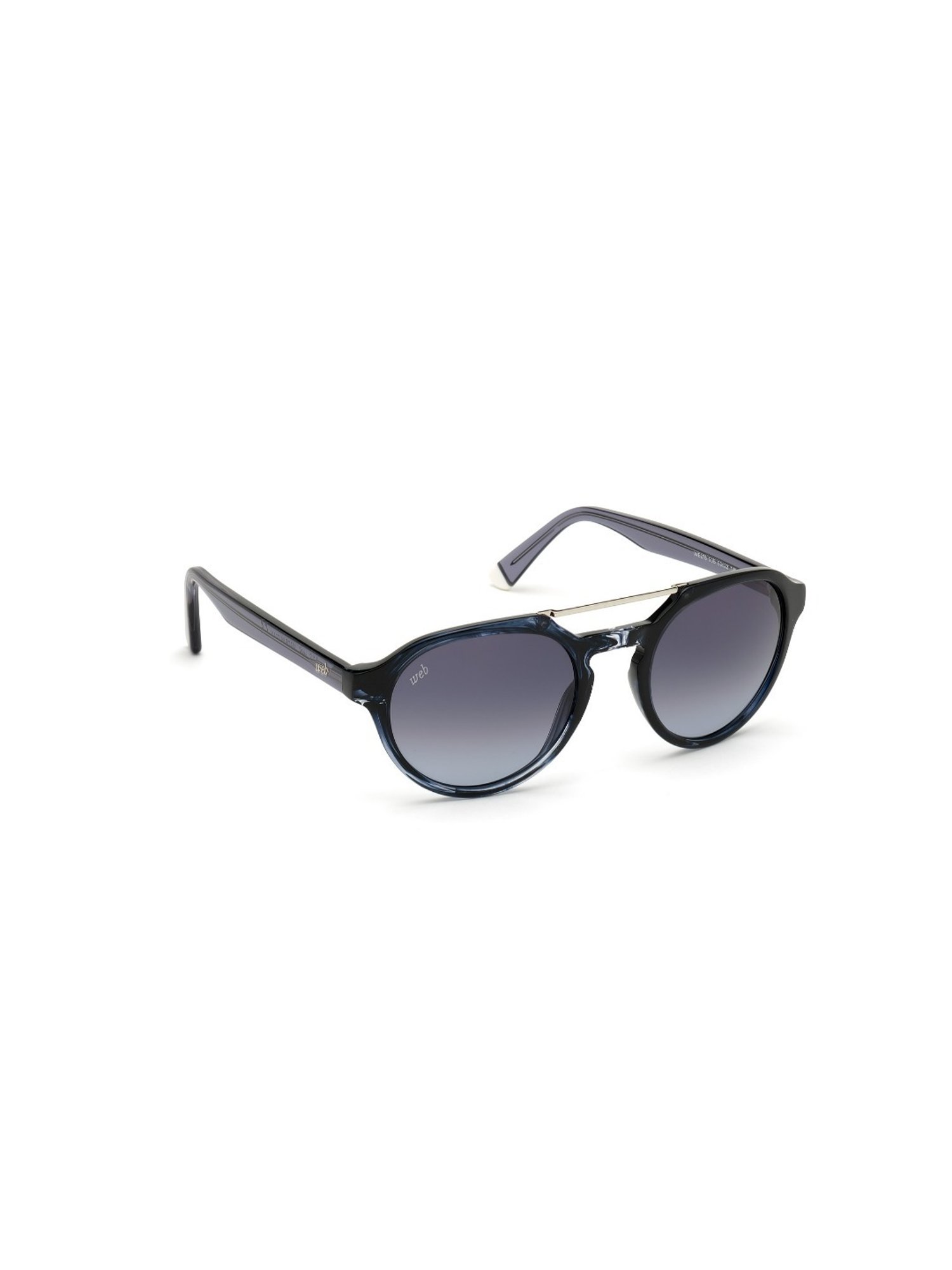 Web Eyewear Grey Round Sunglasses for Men Designed in Italy