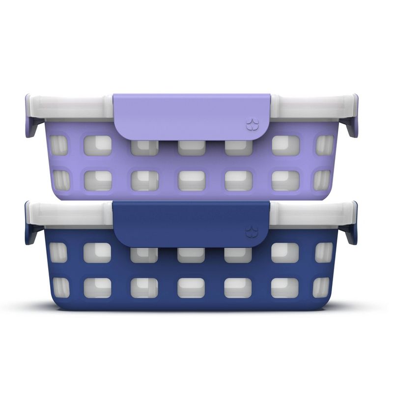 Ello 4pc 4 Cup Plastic Food Storage Divided Container Set