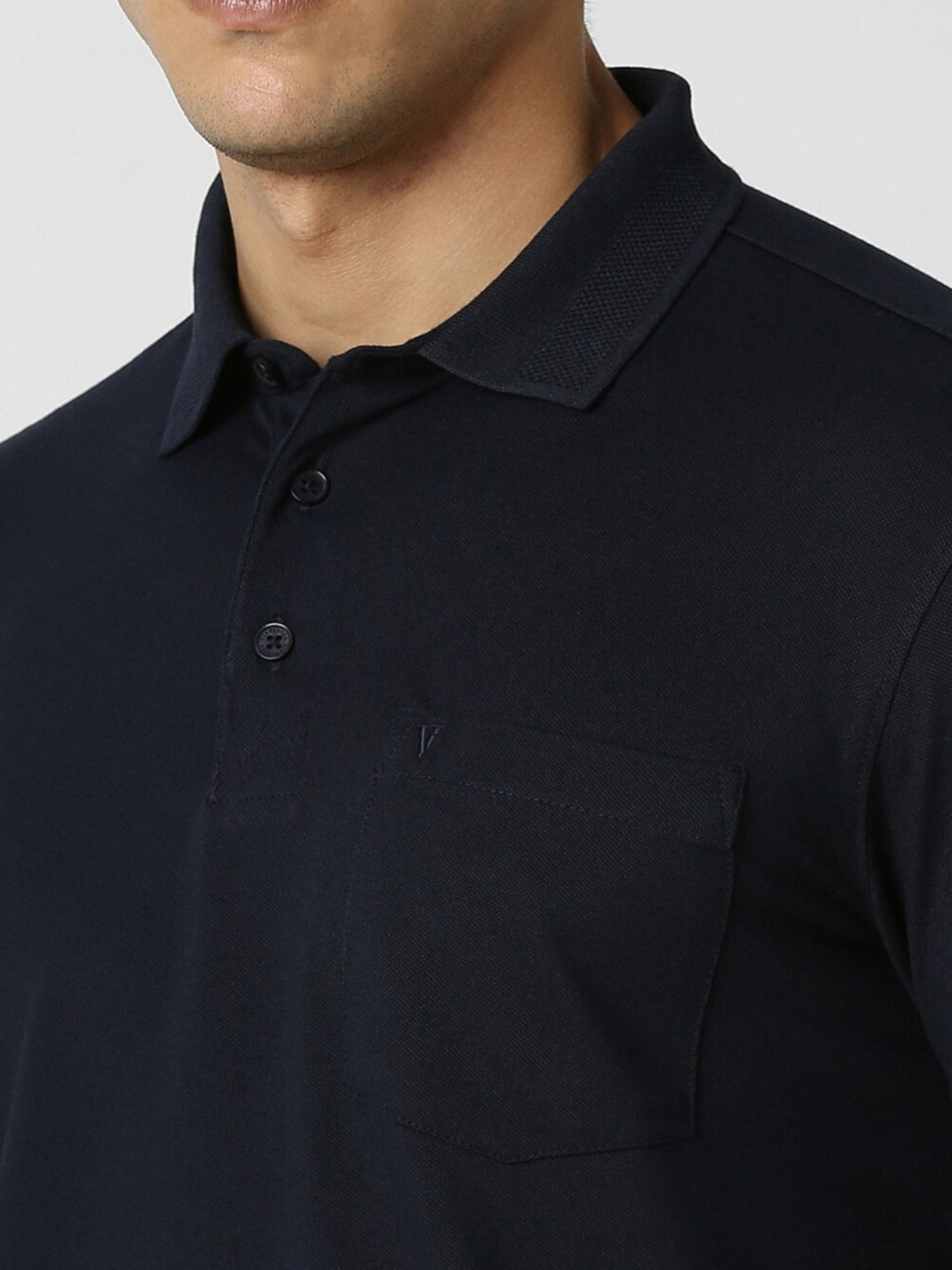 Van Heusen Navy Regular Fit Polo T-Shirt