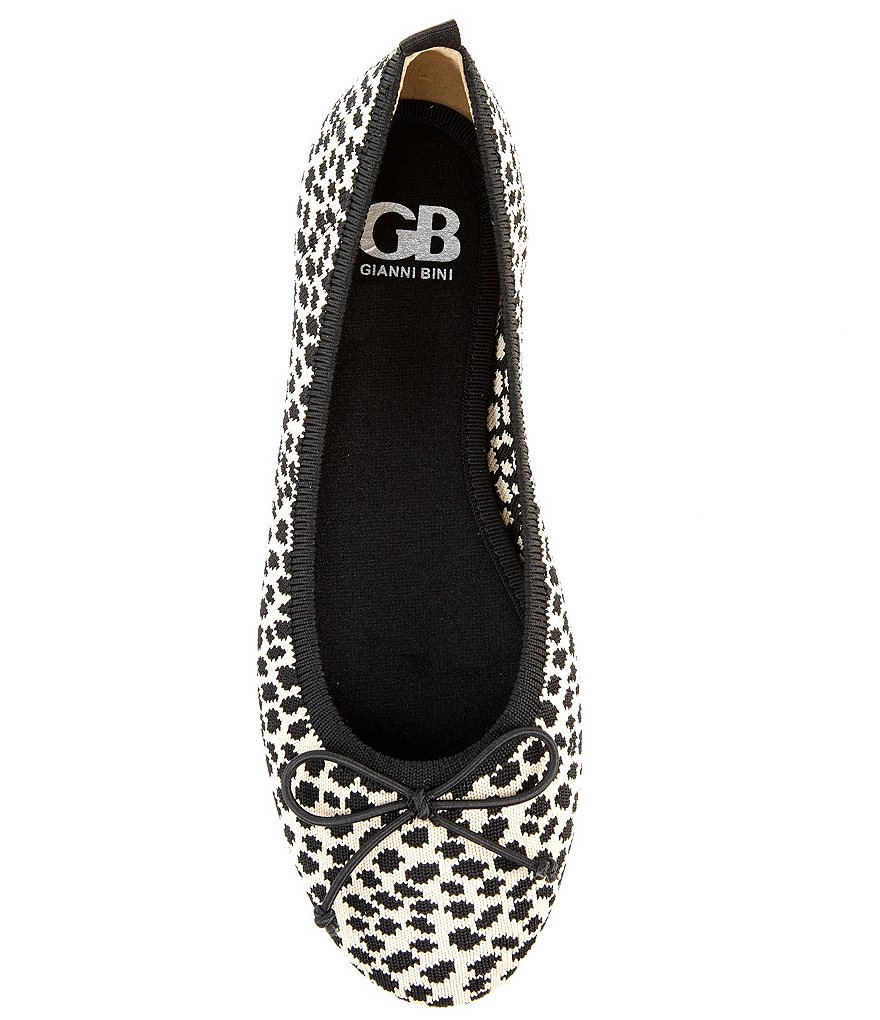 GB Bigg-Starr-A Cheetah Print Washable Flyknit Ballet Flats
