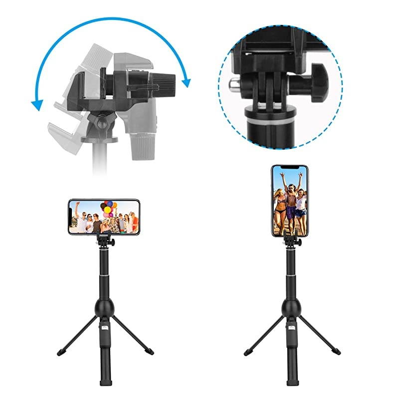 Stick,45 Inch Extendable Stick Tripod with Rechargeable Wireless Remote and Phone Tripod Stand,Compatible with iPhone 11 Pro Xs X 8 7 6 Plus,Samsung Galaxy Note10 S10 S9 S8,Gopro