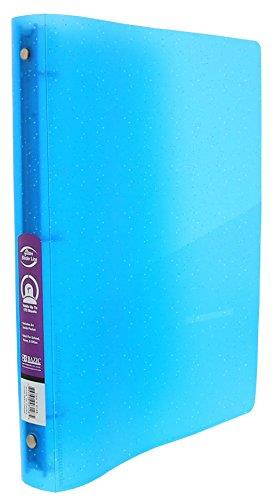 BAZIC 1" Glitter Poly 3-Ring Binder w/Pocket for School, Home, or Office (Case of 48) (3128-48)