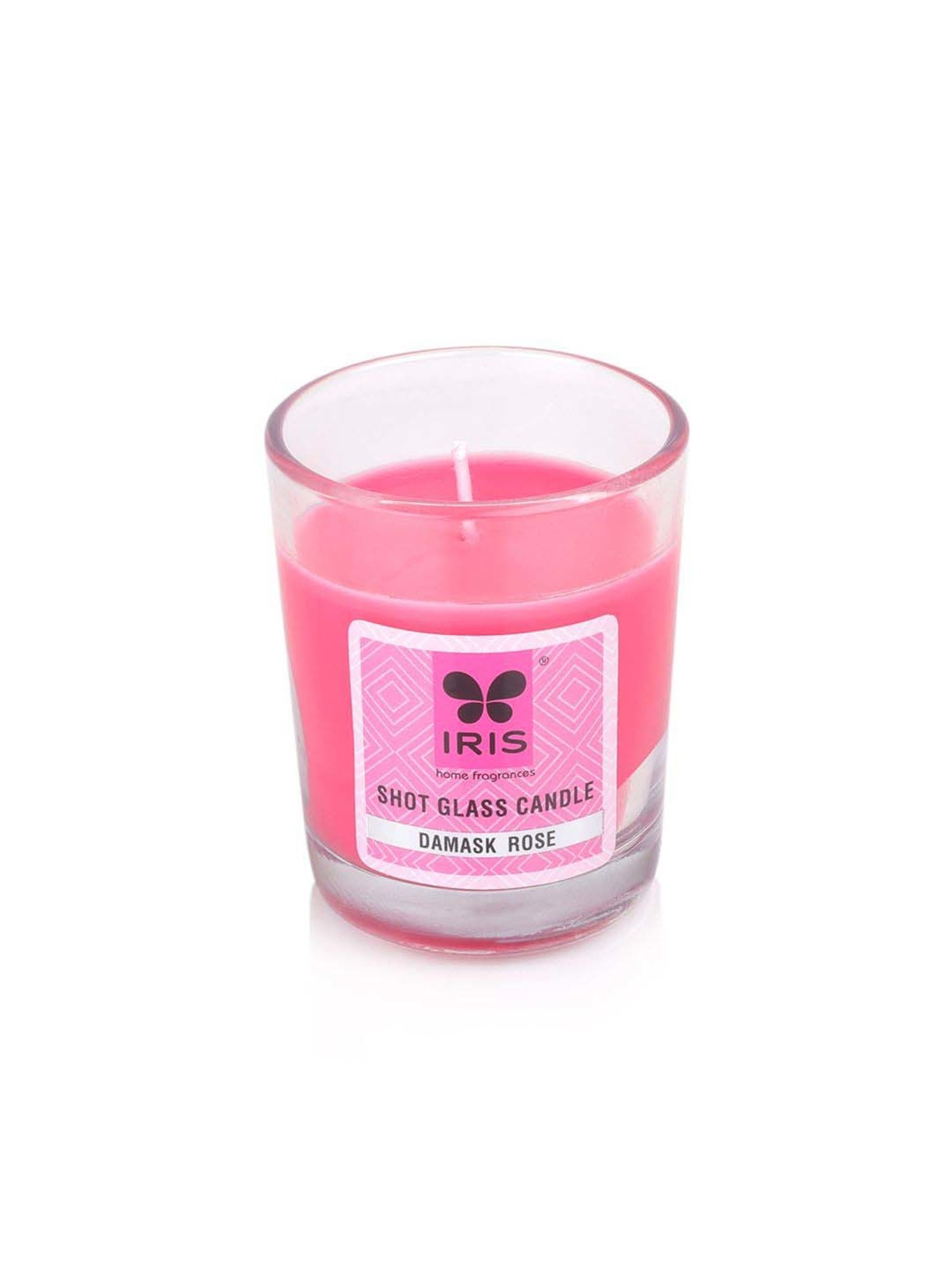 IRIS Pink Home Fragrances Damask Rose Shot Glass Candle - Set of 5