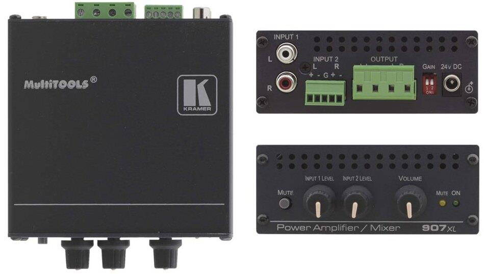 Kramer 907xl Stereo Audio Power Amplifier/Mixer