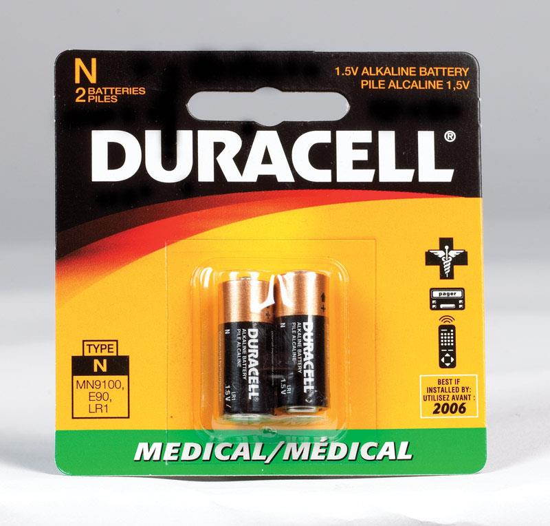 Duracell Coppertop Alkaline Medical Battery N 1.5V 2/Pk MN9100B2PK