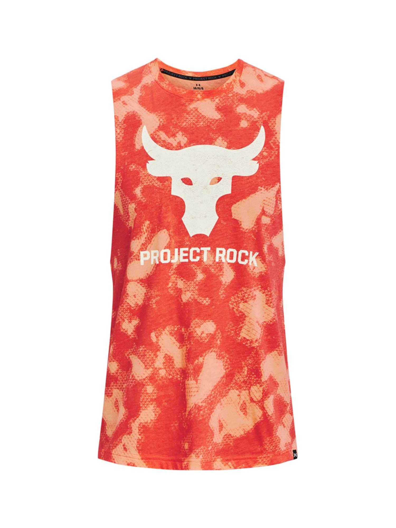 Under Armour Orange Regular Fit Printed Tank Tee