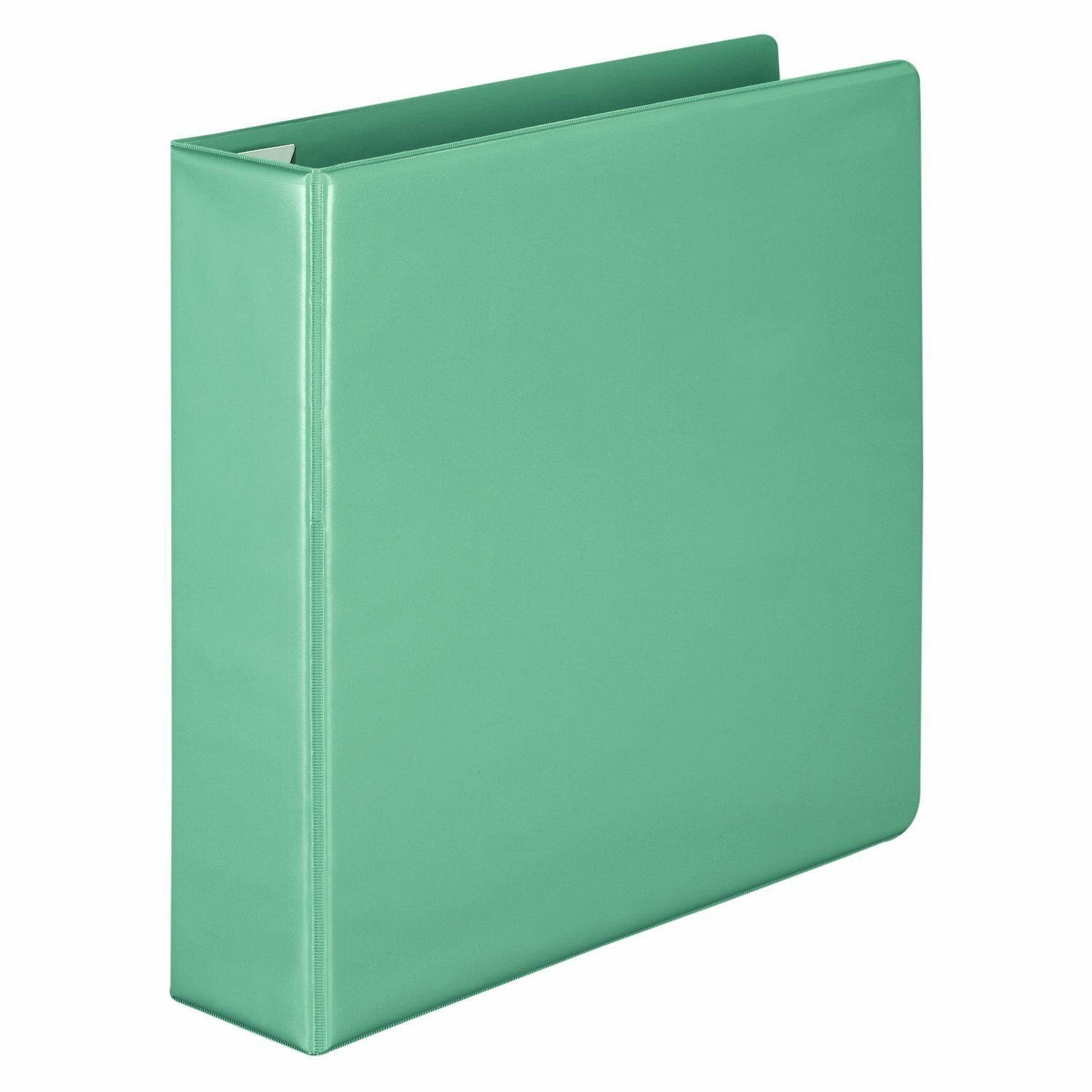 Wilson Jones Premium Single-Touch Locking Round Ring View Binder 2 Inch, Seafoam